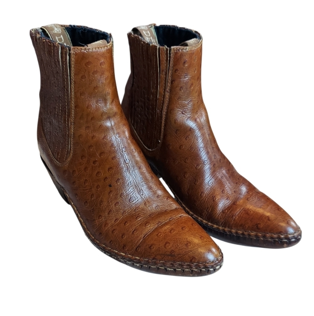 Denver Western Cowboy Boots Ankle size 7.5 Leather Pull-On - Picture 3 of 13